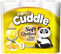 60 Panda Cuddle Lemon Zest Quilted Toilet Rolls